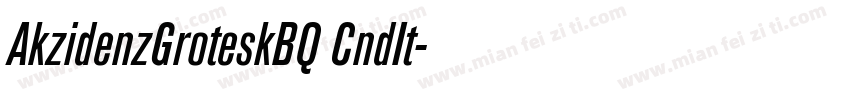 AkzidenzGroteskBQ CndIt字体转换